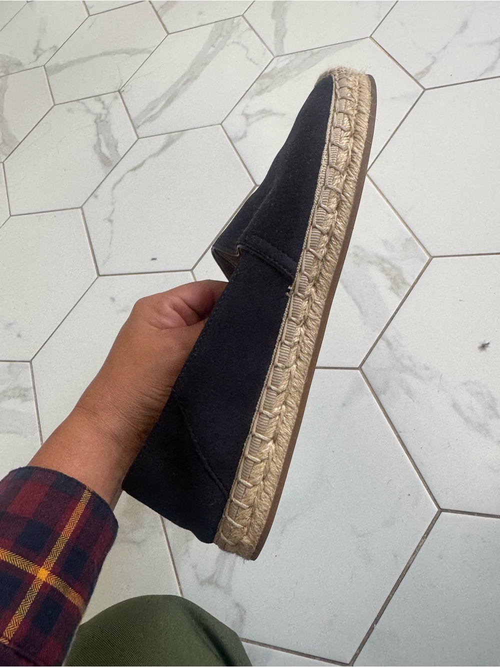 Banana Republic Navy Perforated Espadrille Slip-Ons - Picture 8 of 11